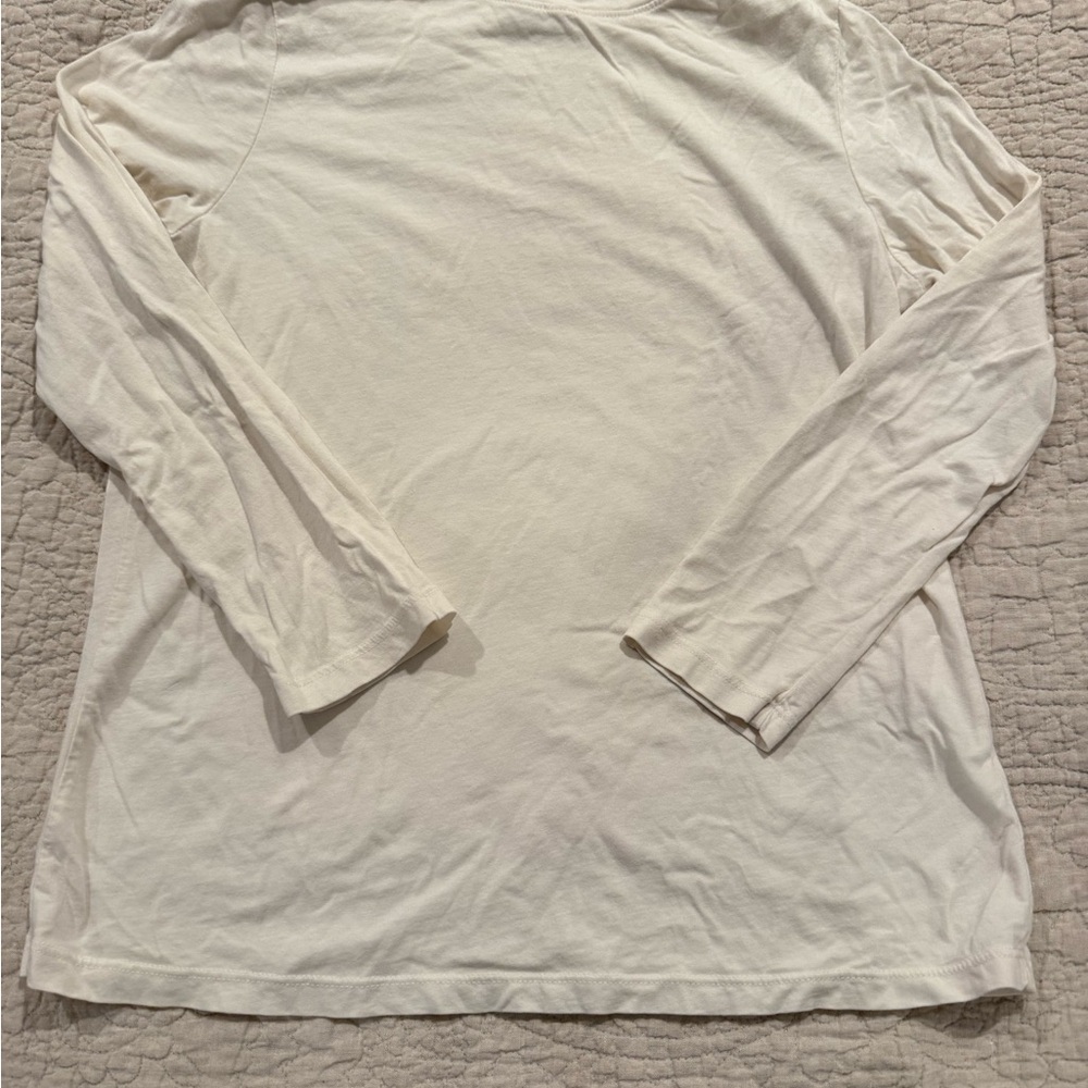 Velvet by Graham & Spencer Cream Long Sleeve Top